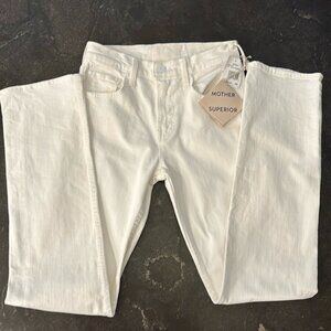 MOTHER The Smarty Pants Skimp High Rise Jeans in Totally Innocent Size 25 NEW